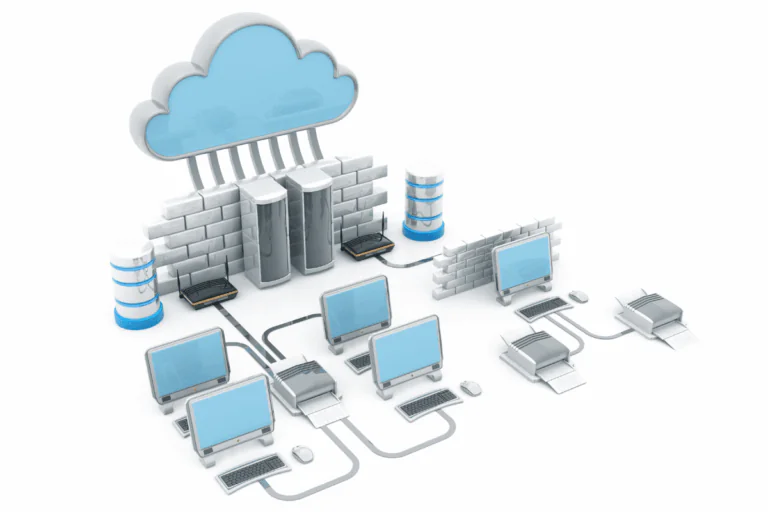 ilustra artigo sobre Azure Cosmos DB e SQL Database uma imagem conceitual de nuvem computacional interligando diversos computadores a partir de uma única conexão