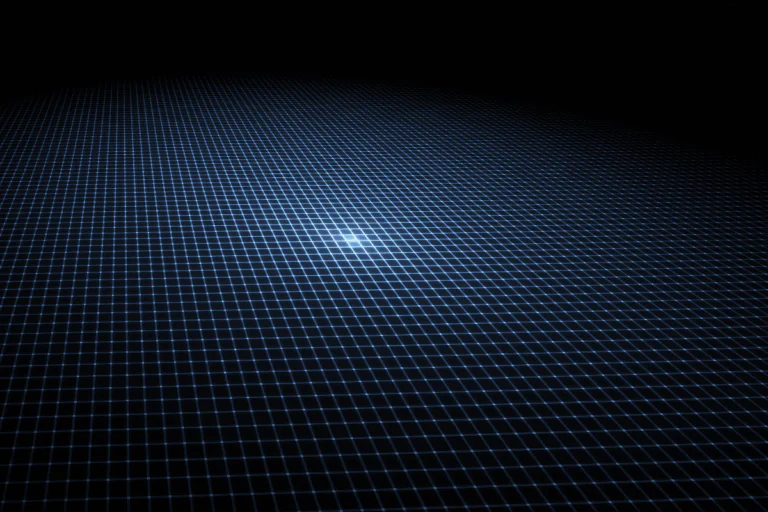 imagem ilustrativa com fundo preto e grade azul em perspectiva, simbolizando alta tecnologia e conectividade. A imagem ilustra o artigo sobre alta disponibilidade e failover com pfSense, destacando a estabilidade e redundância em soluções de rede.