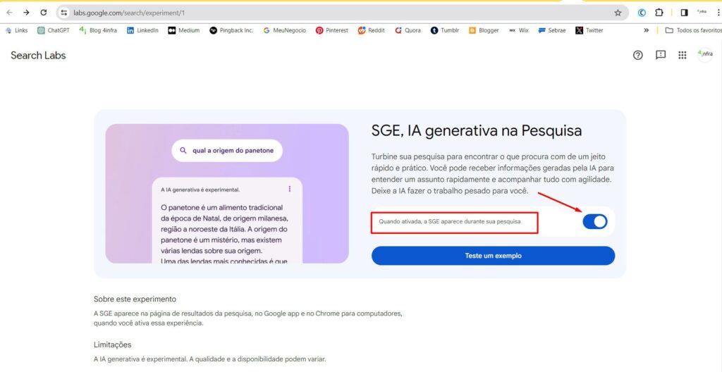 Ativar SGE Google O que é SGE IA Generativa do Google